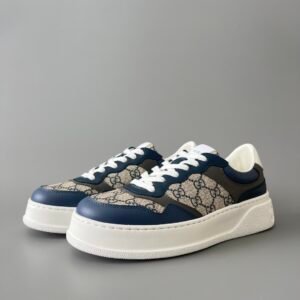 Aurora Custom Gucci Re-Web GG Supreme Canvas & Navy Blue Chunky Sneaker (Men's Edition)