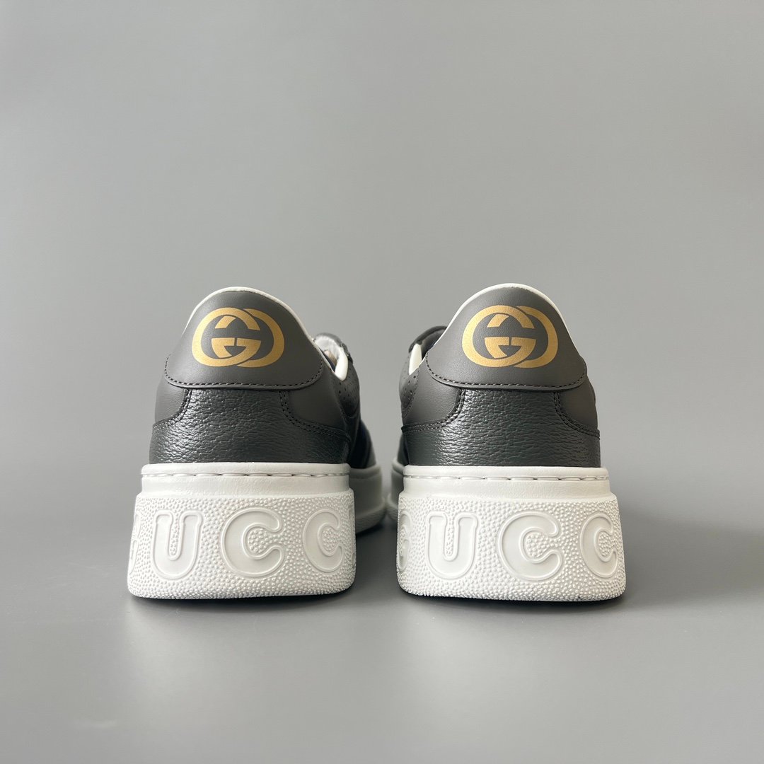 Aurora Custom Gucci Re-Web Dark Blue Denim GG Canvas & Charcoal Grey Leather Chunky Sneaker (Men's Edition) - Image 5