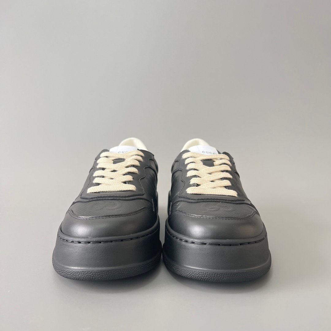 Aurora Custom Gucci Re-Web Perforated GG Black Leather Chunky Sneaker (Men's Edition) - Image 2