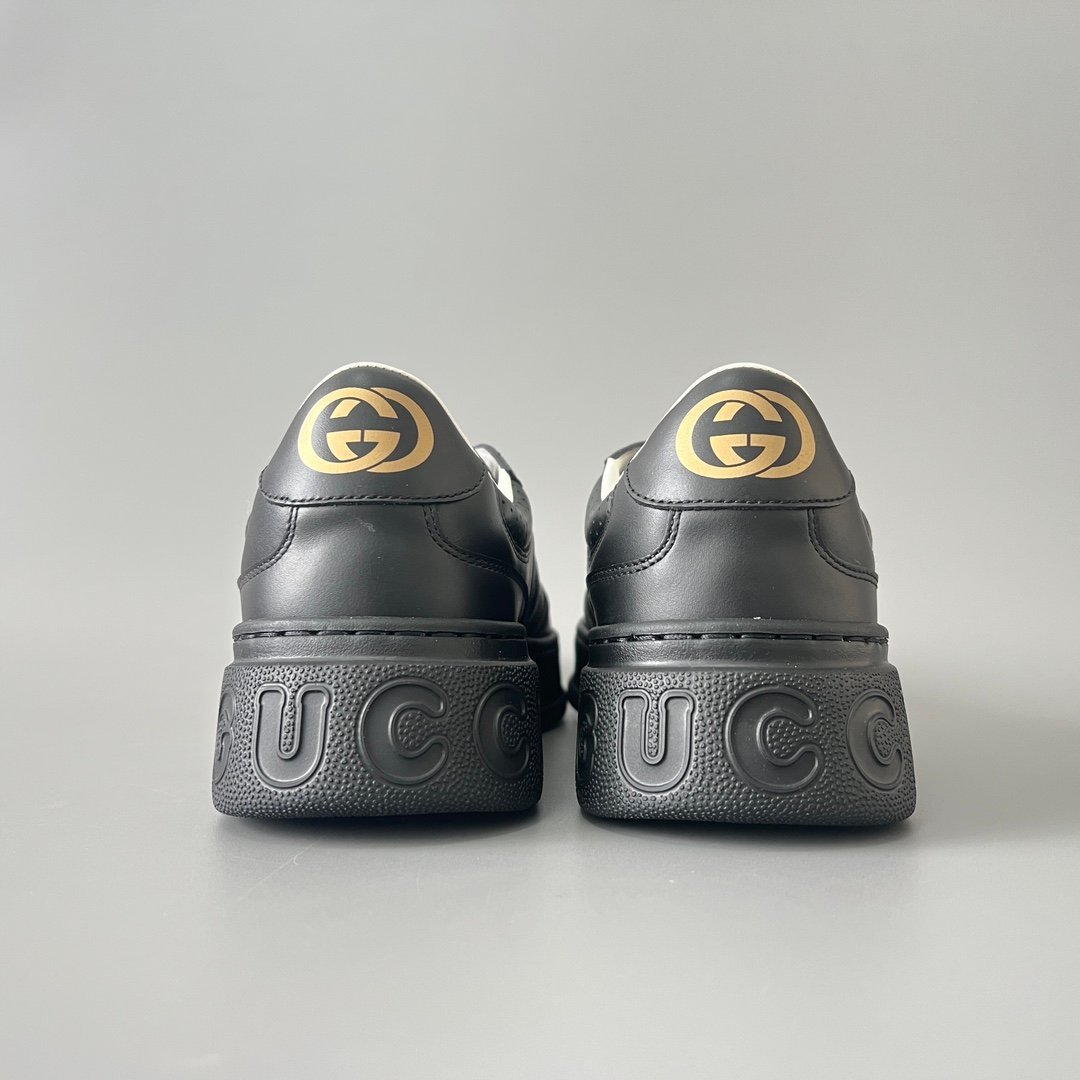 Aurora Custom Gucci Re-Web Perforated GG Black Leather Chunky Sneaker (Men's Edition) - Image 5
