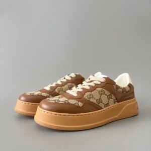 AuroraCustom Gucci Re-Web GG Supreme Canvas & Cocoa Brown Chunky Sneaker (Unisex Edition)