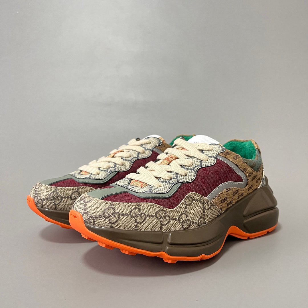 Aurora Custom Gucci Rhyton GG Canvas Multi-Color Chunky Sneaker (Unisex Edition)