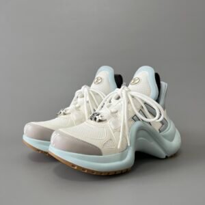 AuroraCustom LV Archlight Series Glacier Ice Blue & Optic White Tech Mesh Luxury Wavy Platform Sneaker (Women's Exclusive)