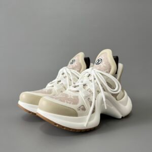 AuroraCustom LV Archlight Series Light Beige Monogram Denim Luxury Wavy Platform Sneaker (Women's Exclusive)