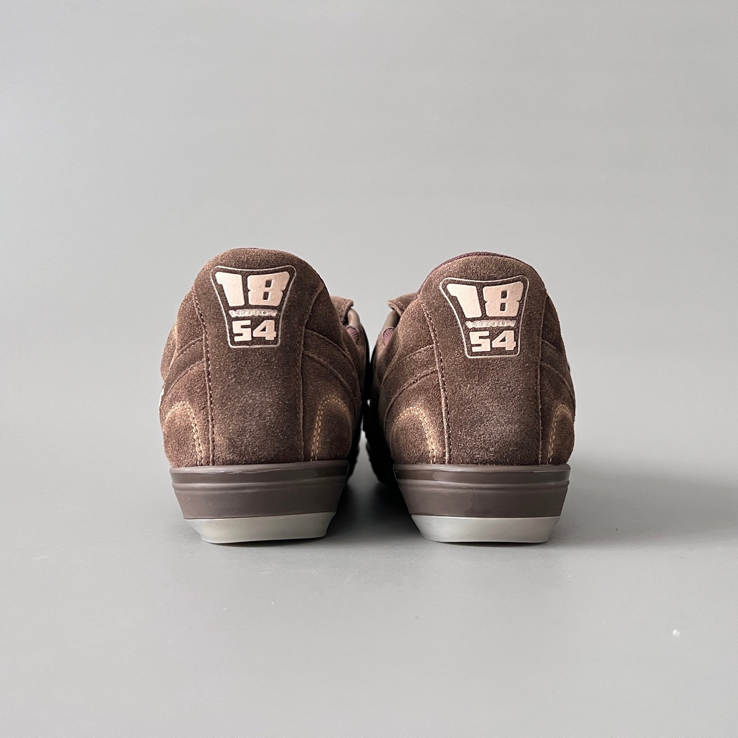 AuroraCustom LV Footprint Soccer Series Espresso Chocolate Suede Fold-Over Tongue Avant-Garde Luxury Statement Sneaker (Unisex Edition) - Image 5