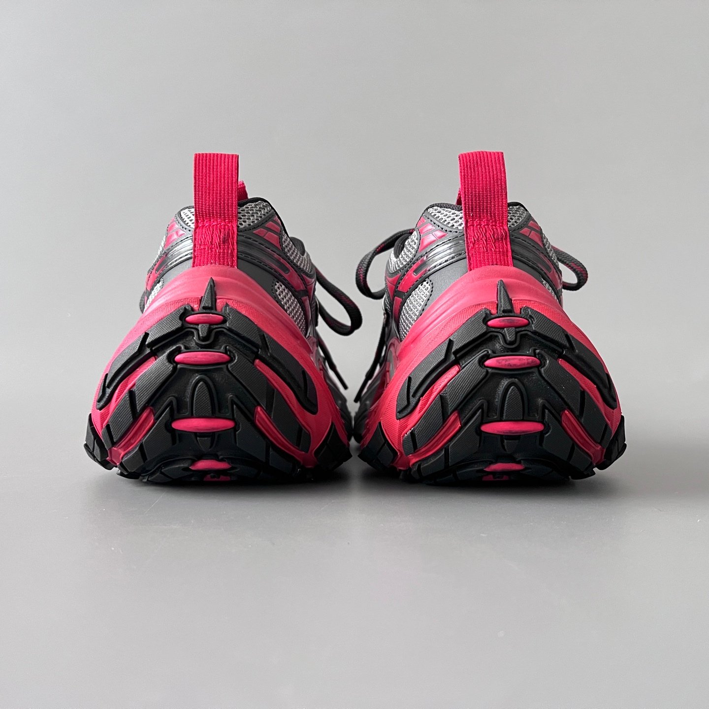 AuroraCustom Balenciaga 6XL Series Dark Charcoal, Silver & Crimson Red Avant-Garde Luxury Statement Runner (Unisex Edition) - Image 5