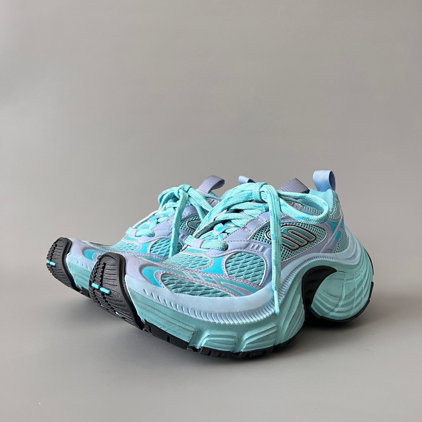 AuroraCustom Balenciaga 6XL Series Cyan Turquoise & Lavender Mist Avant-Garde Luxury Statement Runner (Unisex Edition)