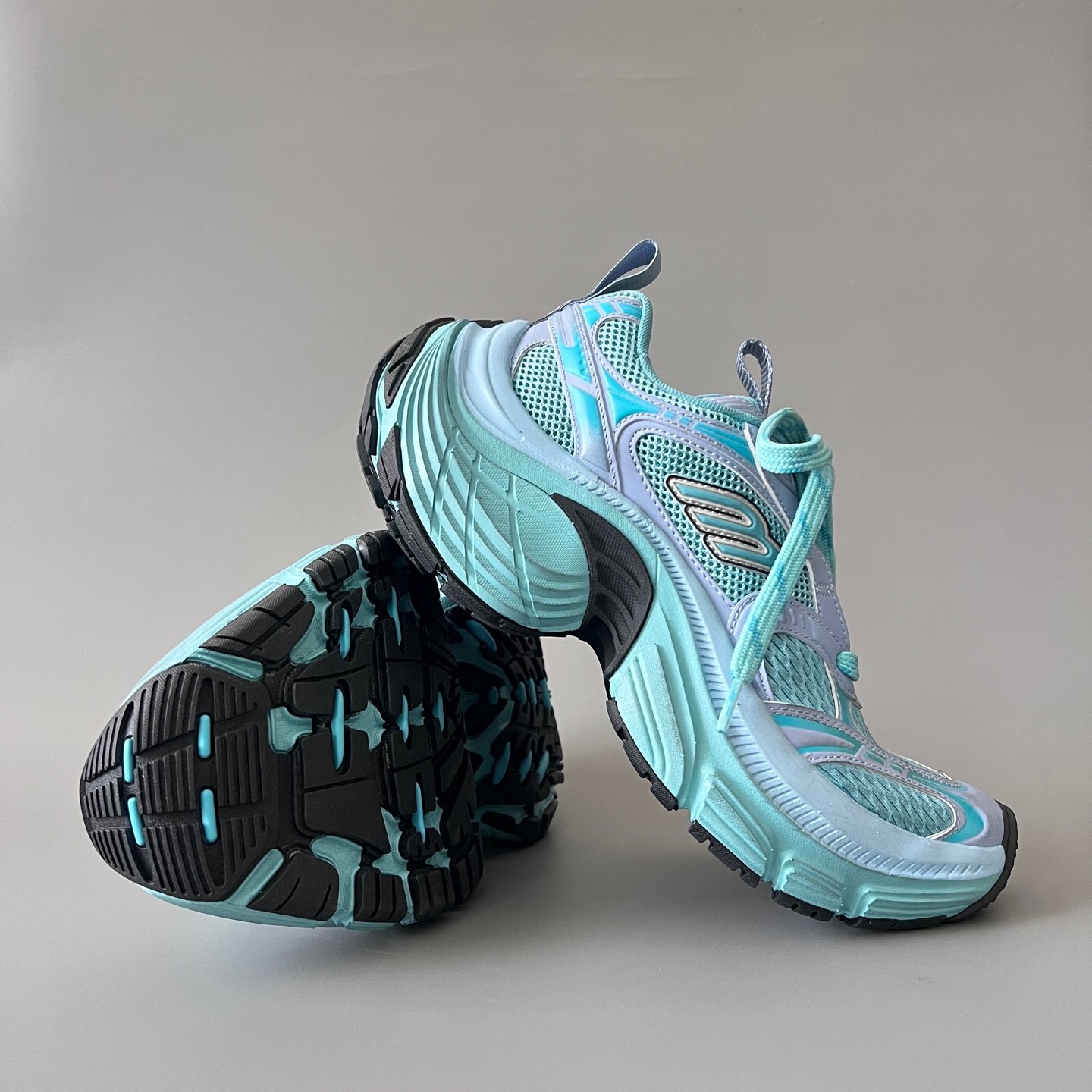 AuroraCustom Balenciaga 6XL Series Cyan Turquoise & Lavender Mist Avant-Garde Luxury Statement Runner (Unisex Edition) - Image 7