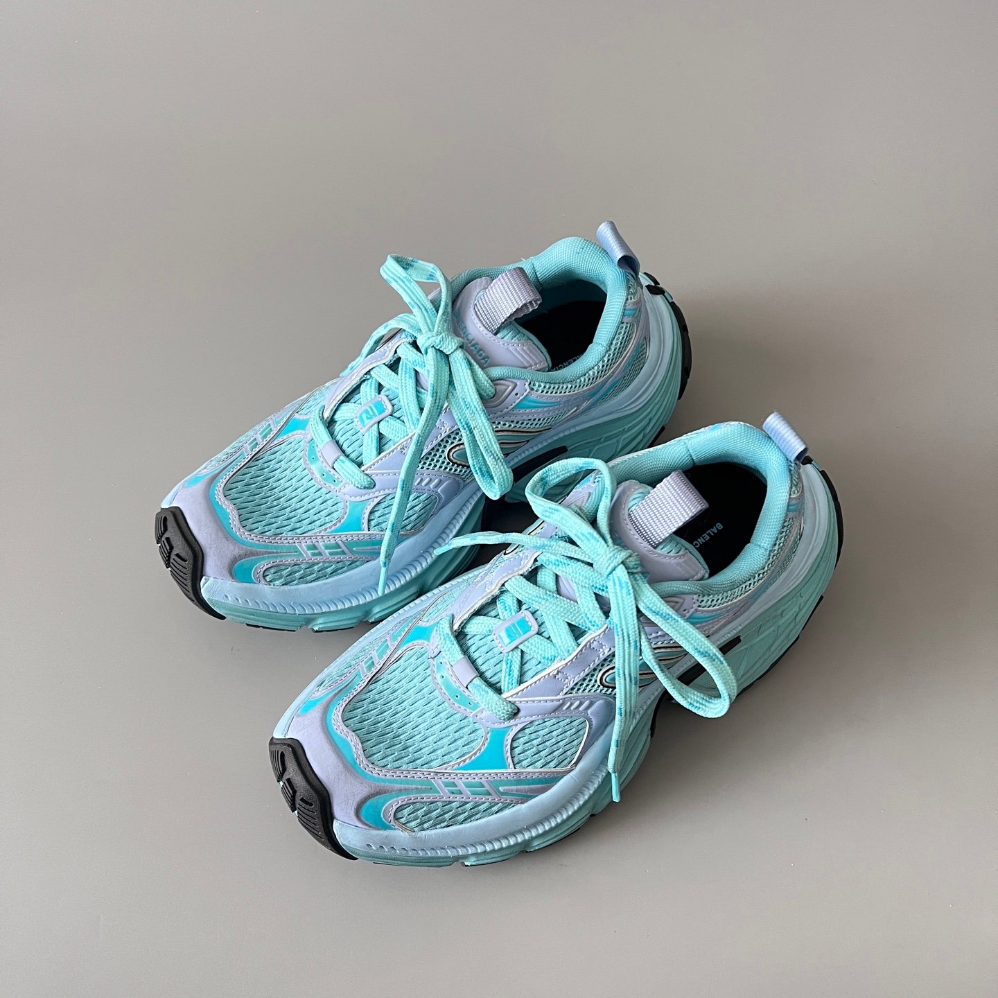AuroraCustom Balenciaga 6XL Series Cyan Turquoise & Lavender Mist Avant-Garde Luxury Statement Runner (Unisex Edition) - Image 8