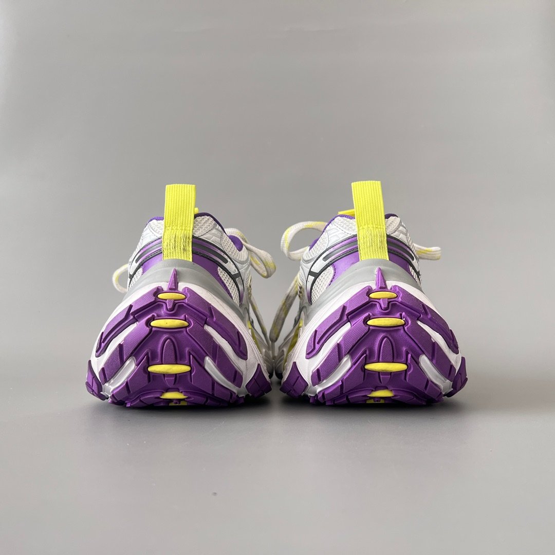 AuroraCustom Balenciaga 6XL Series Retro Tech Purple, Neon Yellow & Slate Grey Avant-Garde Luxury Statement Runner (Unisex Edition) - Image 5