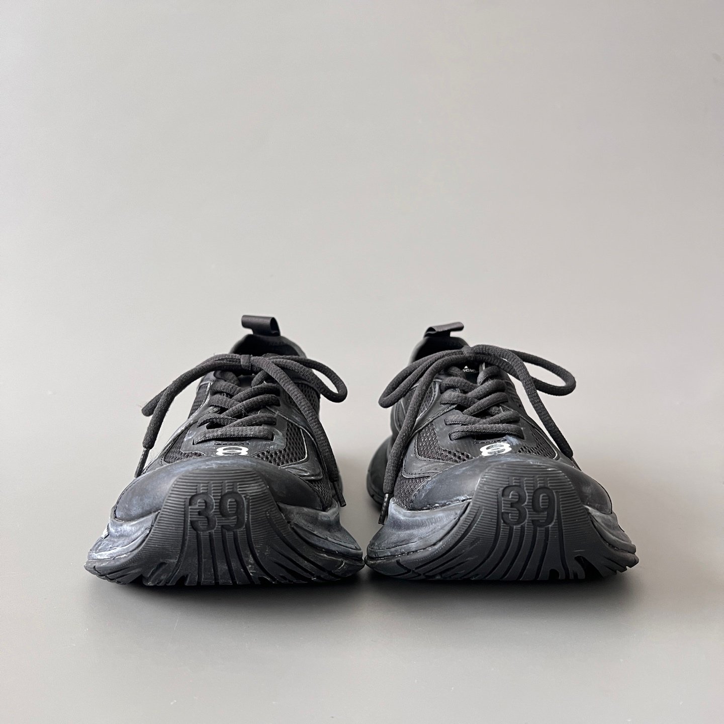 AuroraCustom Balenciaga Circuit Series Triple-Black Vintage Distressed Avant-Garde Luxury Lightweight Runner (Unisex Edition) - Image 2