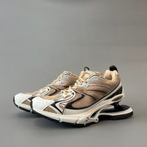AuroraCustom Balenciaga X-Pander Series Suspended Elastic-Sole Kinetic Sneakers (Vintage Cream & Taupe Edition)