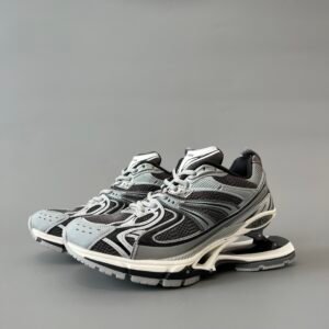 AuroraCustom Balenciaga X-Pander Series Suspended Elastic-Sole Kinetic Sneakers (Tech Grey & Charcoal Edition)