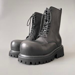 AuroraCustom Balenciaga Stomper Series Premium Smooth Calfskin Heavy-Platform Combat Boots (Men's Edition)