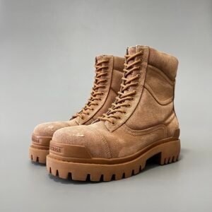AuroraCustom Balenciaga Strike Series 20mm Heavily Distressed Canvas Combat Boots (Men's Edition)
