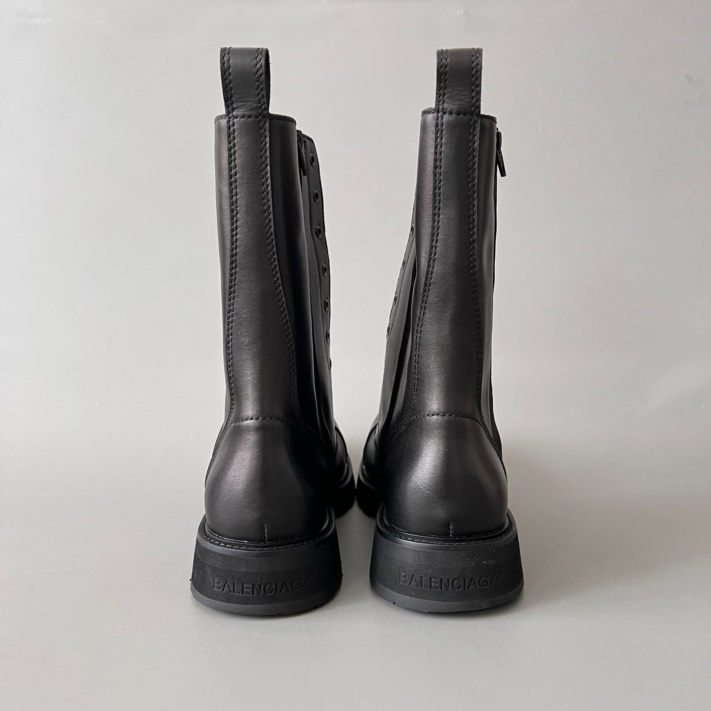 AuroraCustom Balenciaga Combat Series Premium Calfskin High-Shaft Open-Throat Side-Zip Boots (Men's Edition) - Image 5