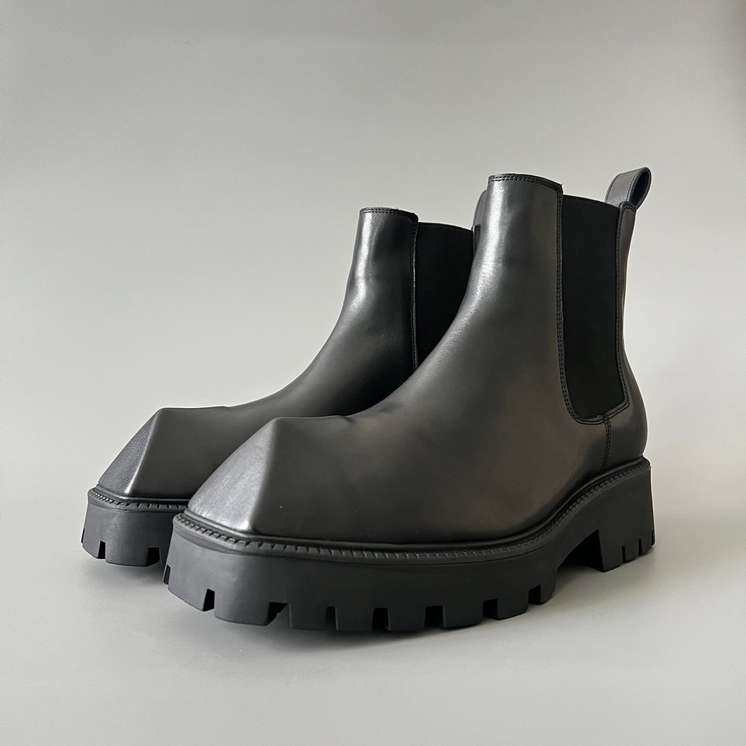 AuroraCustom Balenciaga Rhino Series Premium Smooth Calfskin Heavy-Platform Chelsea Boots (Men's Edition)