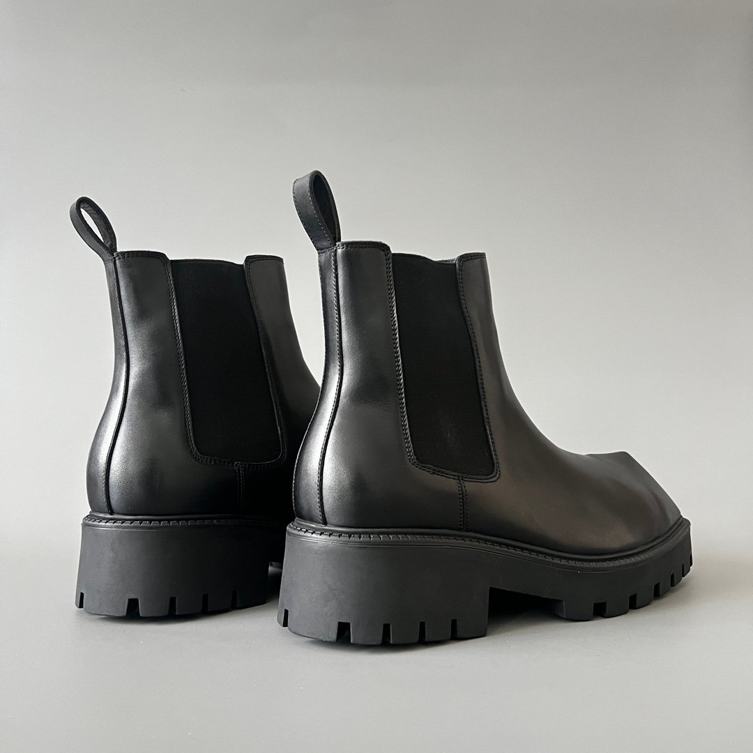 AuroraCustom Balenciaga Rhino Series Premium Smooth Calfskin Heavy-Platform Chelsea Boots (Men's Edition) - Image 4
