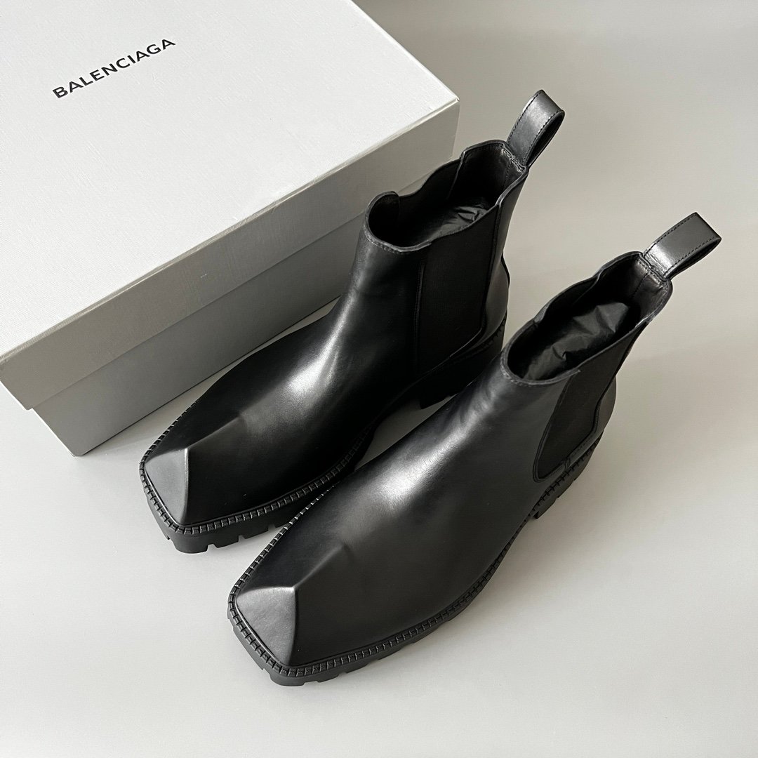AuroraCustom Balenciaga Rhino Series Premium Smooth Calfskin Heavy-Platform Chelsea Boots (Men's Edition) - Image 9