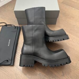 AuroraCustom Balenciaga Bulldozer Series Premium Smooth Calfskin Heavy-Platform Chelsea Boots (Men's Edition)