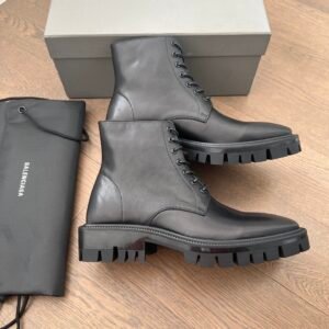 AuroraCustom Balenciaga Tractor Series Premium Calfskin Heavy-Platform Combat Lace-Up Boots (Men's Edition)