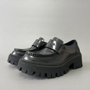 AuroraCustom Balenciaga Tractor Series Semi-Gloss Calfskin Heavy-Platform Penny Loafers (Men's Edition)