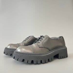 AuroraCustom Balenciaga Tractor Series Hand-Brushed Premium Leather Heavy-Platform Derby Shoes (Men's Edition)