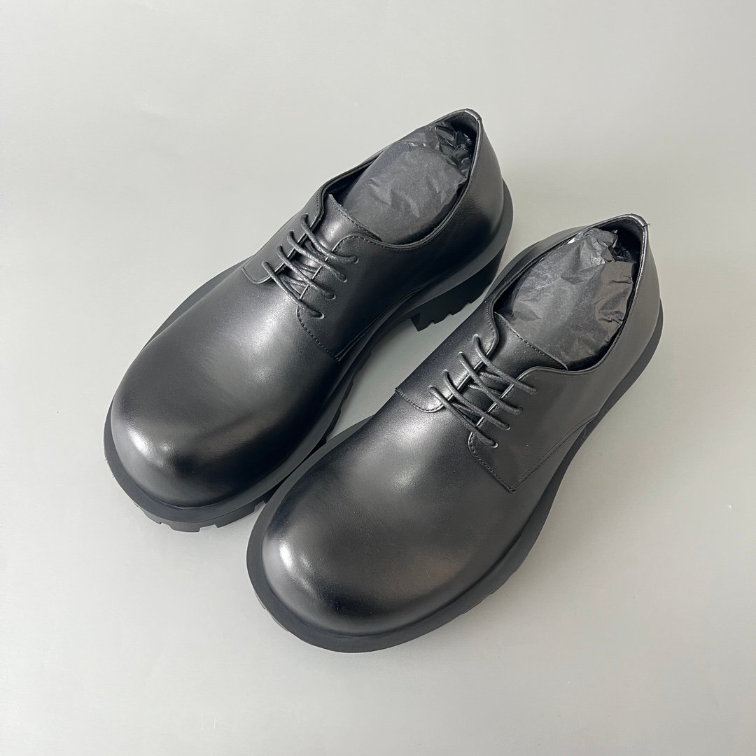 AuroraCustom Balenciaga Sergent Series Matte Textured Premium Leather Statement Derby Shoes (Men's Edition) - Image 8