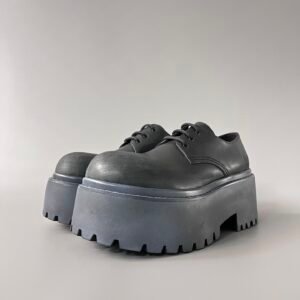 AuroraCustom Balenciaga Strike Venom Series Clean Smooth Leather Platform Derby Shoes (Men's Edition)