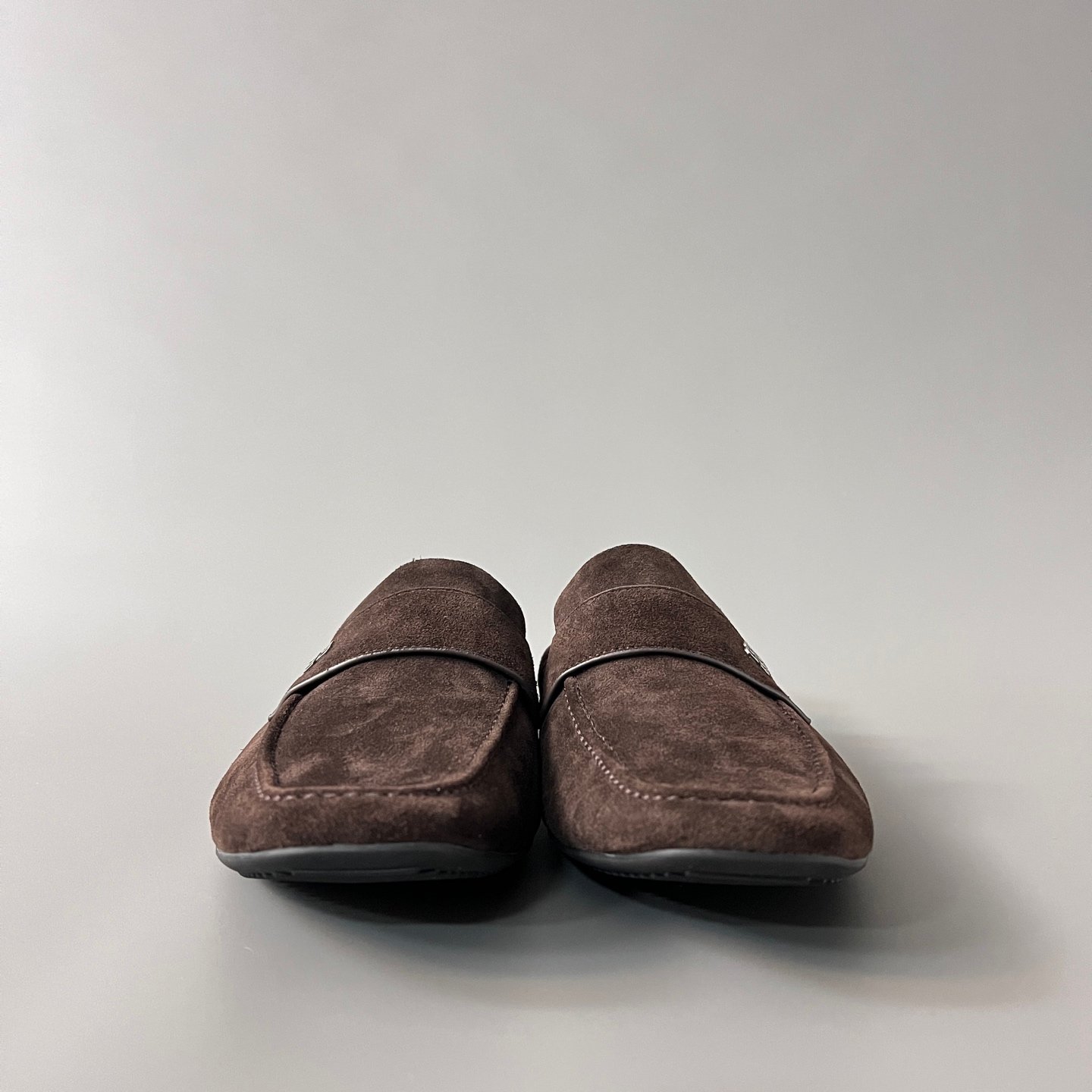 AuroraCustom Balenciaga Palermo Series Premium Coffee Brown Suede BB-Hardware Babouche Loafers (Men's Edition) - Image 2