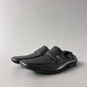 AuroraCustom Balenciaga Palermo Series Supple Goatskin Square-Toe BB-Hardware Babouche Loafers (Men's Edition)