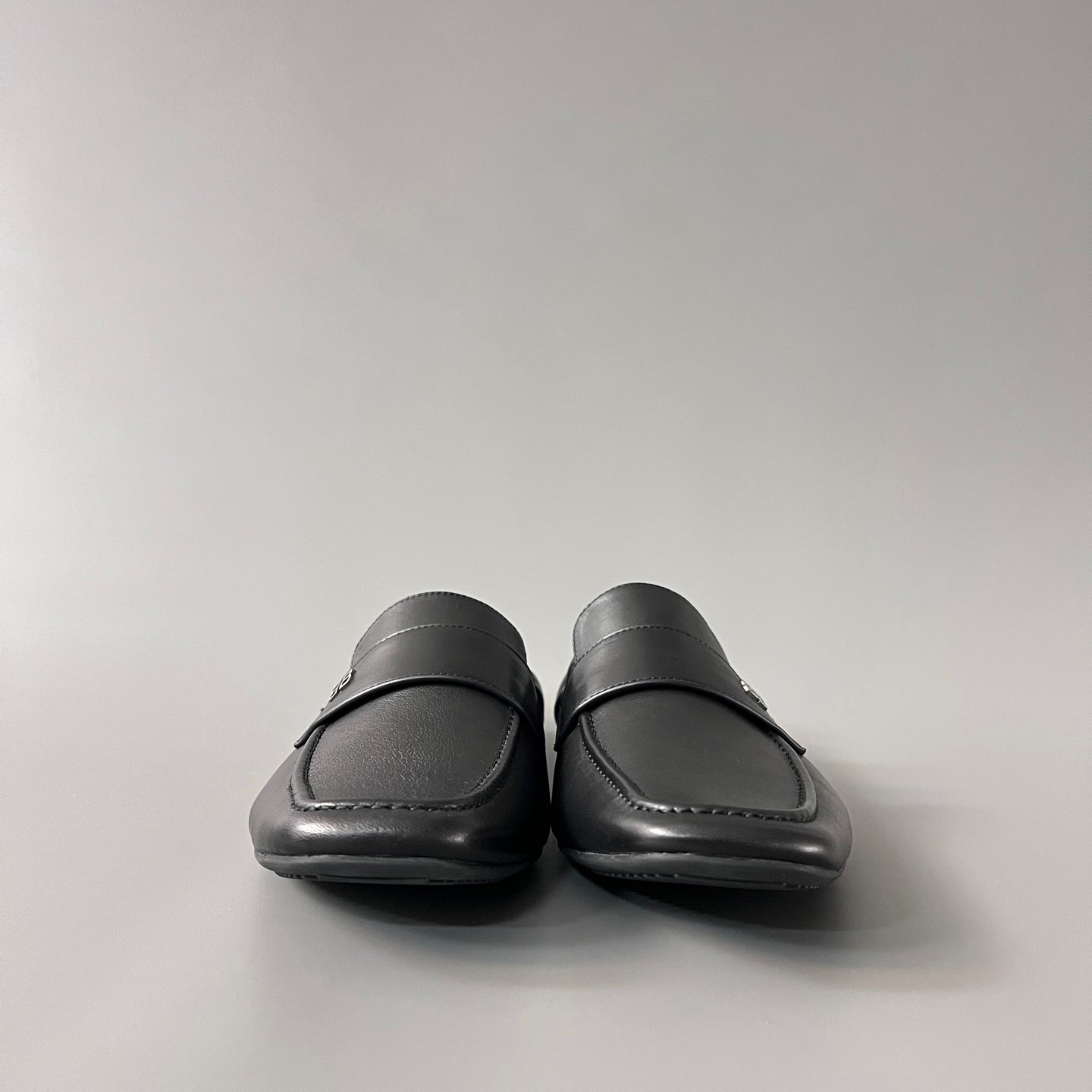 AuroraCustom Balenciaga Palermo Series Supple Goatskin Square-Toe BB-Hardware Babouche Loafers (Men's Edition) - Image 2