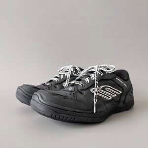 AuroraCustom Balenciaga Hamptons Series Pitch Black & White Script Lifestyle Sneaker (Unisex Edition)