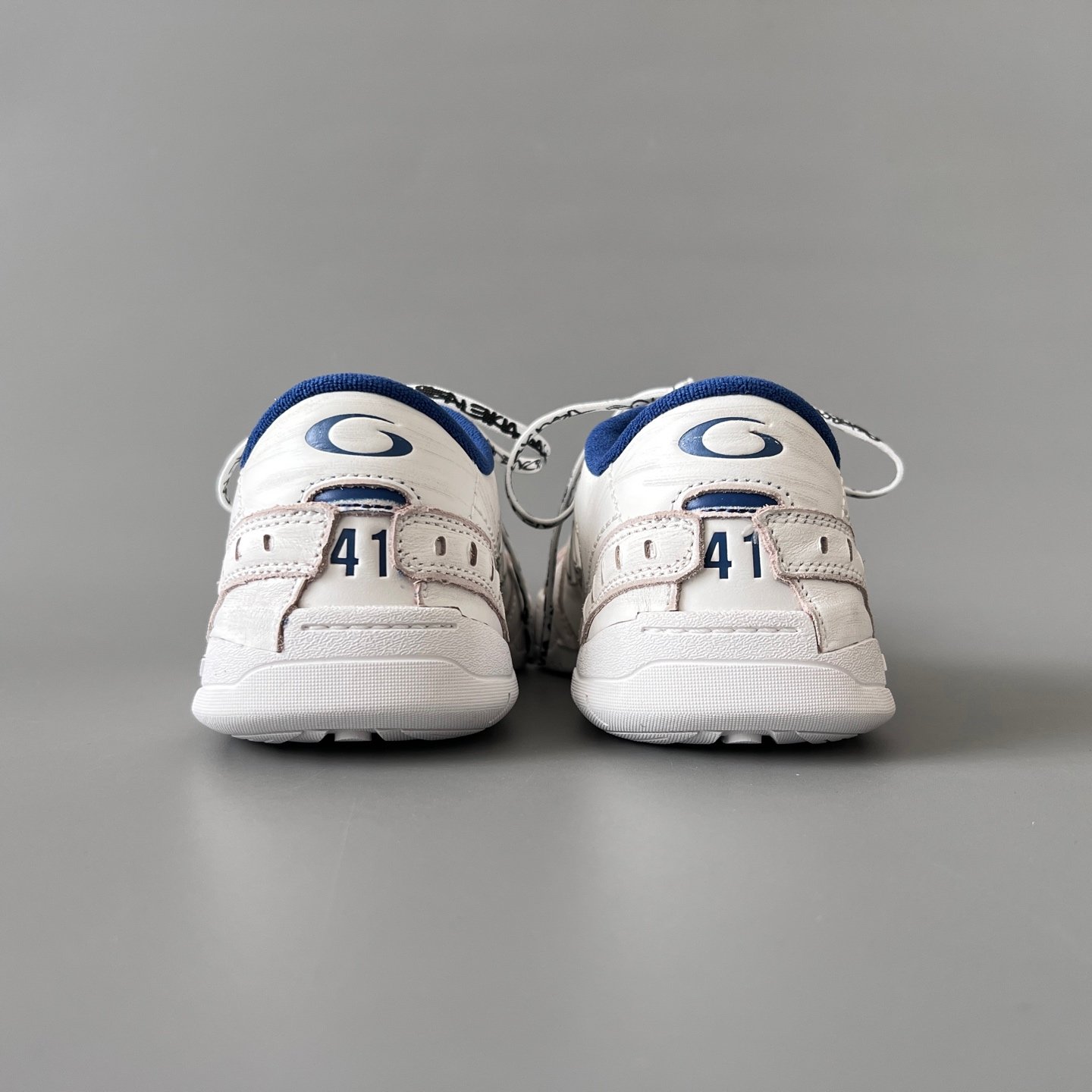 AuroraCustom Balenciaga Hamptons Series Pristine White & Royal Blue Lifestyle Sneaker (Unisex Edition) - Image 5