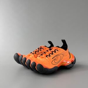 AuroraCustom Balenciaga 25SS Reptile Series Five-Toe Tech-Mesh Kinetic Sneakers (High-Vis Orange Edition)