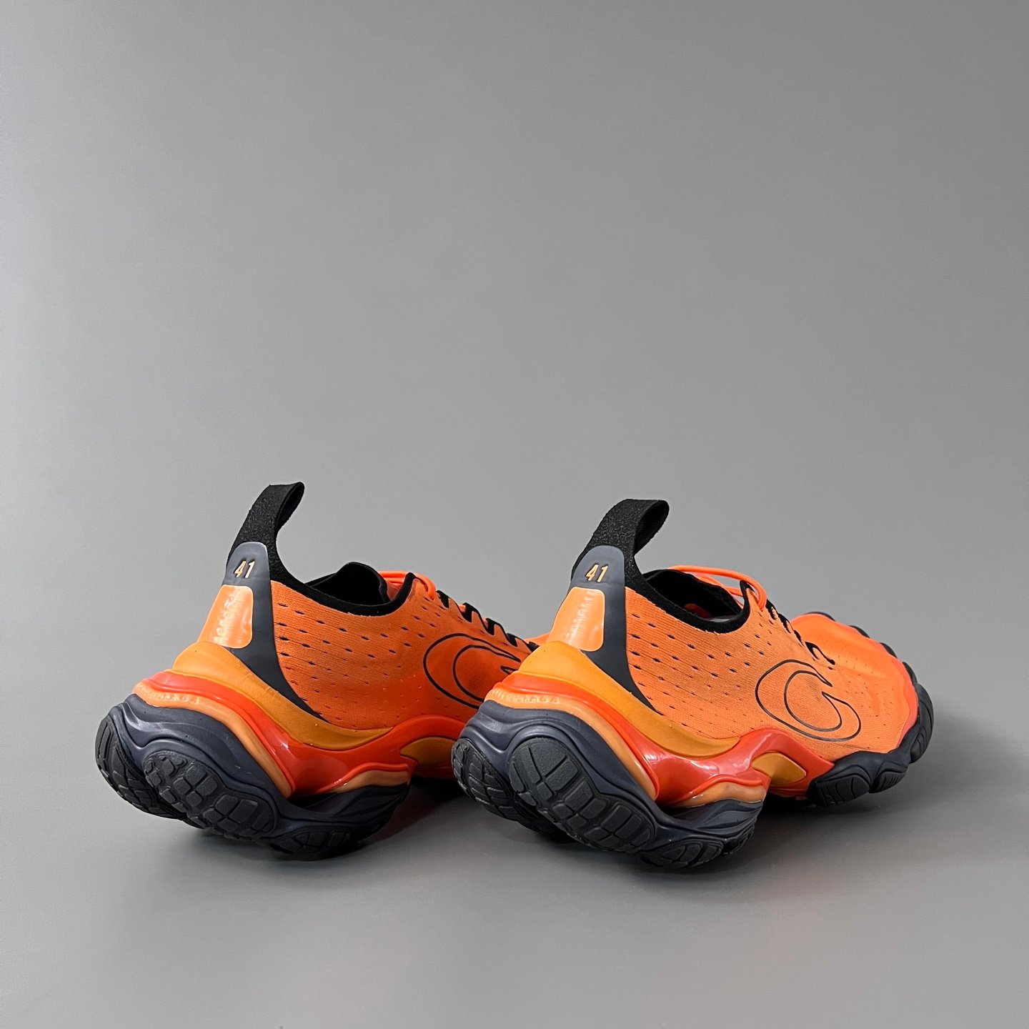 AuroraCustom Balenciaga 25SS Reptile Series Five-Toe Tech-Mesh Kinetic Sneakers (High-Vis Orange Edition) - Image 4