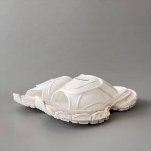 AuroraCustom Balenciaga 3XL Series Pristine White Tech-Weave Slide Sandals (Men's Edition)