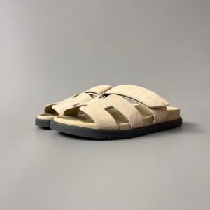 AuroraCustom Hermès Chypre Series Suede Technical Sandals (Desert Sand Beige & Tonal Sand Footbed Edition)