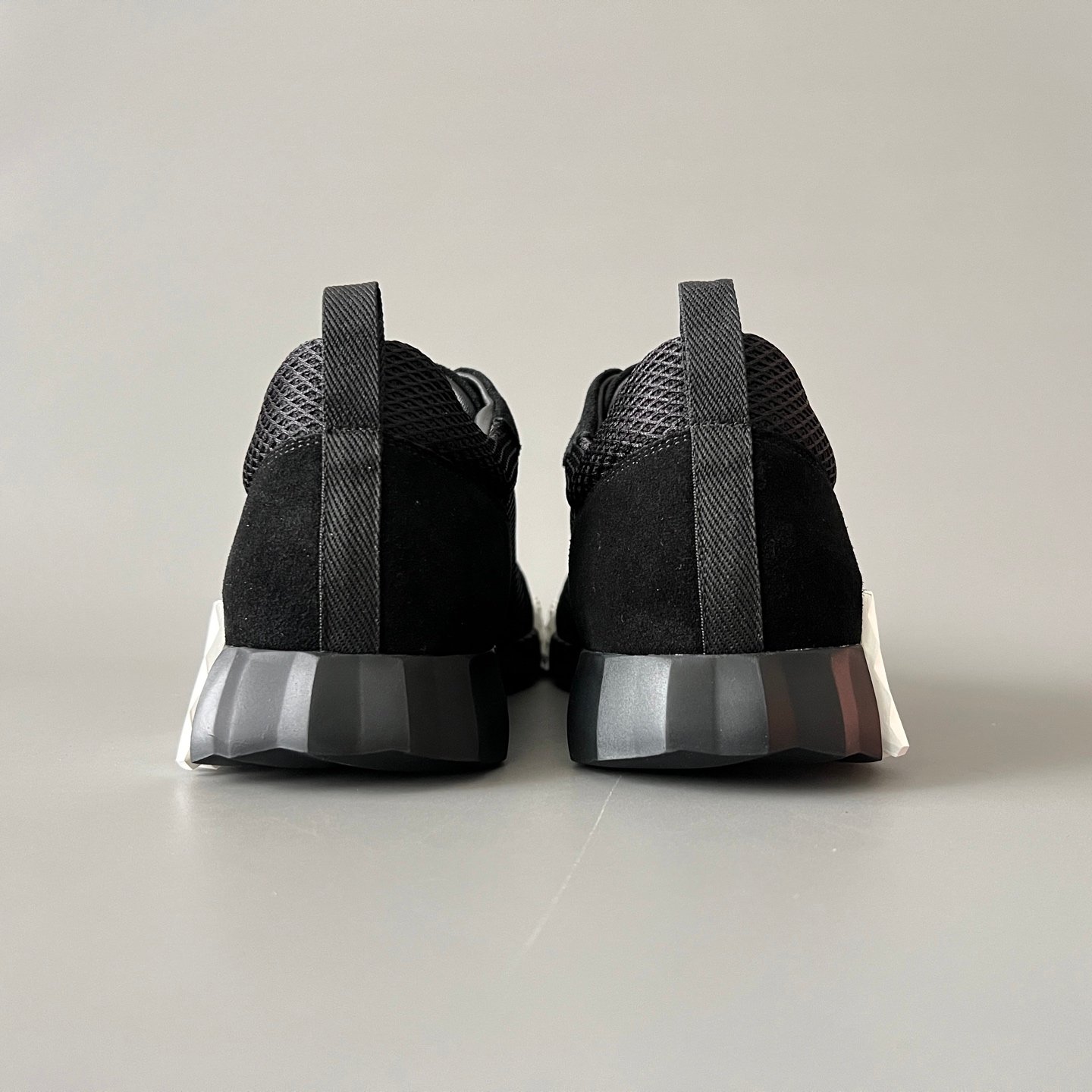 AuroraCustom Hermès Bouncing Series Suede & Technical Open-Mesh Trainers (Stealth Black Mesh & Pristine White Edition) - Image 5