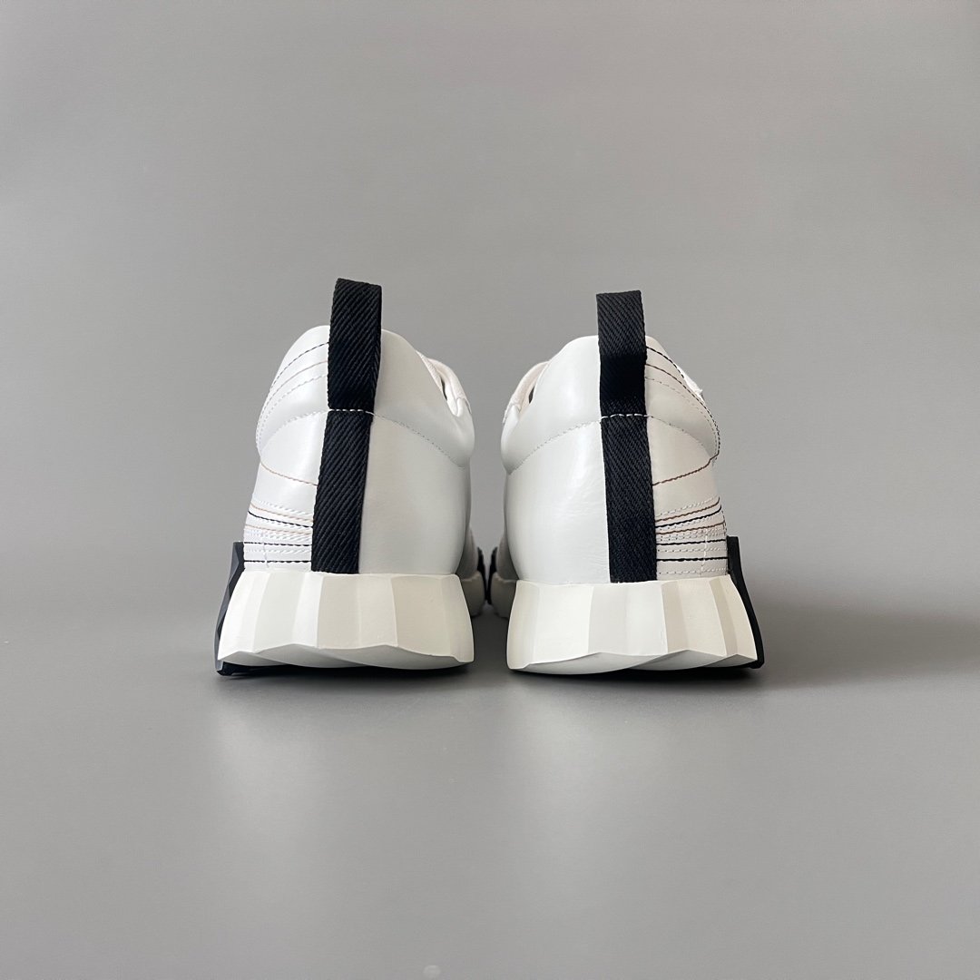 AuroraCustom Hermès Bouncing Series Leather & Architectural Blueprint Suede Trainers (White Plan & Sketch Edition) - Image 5