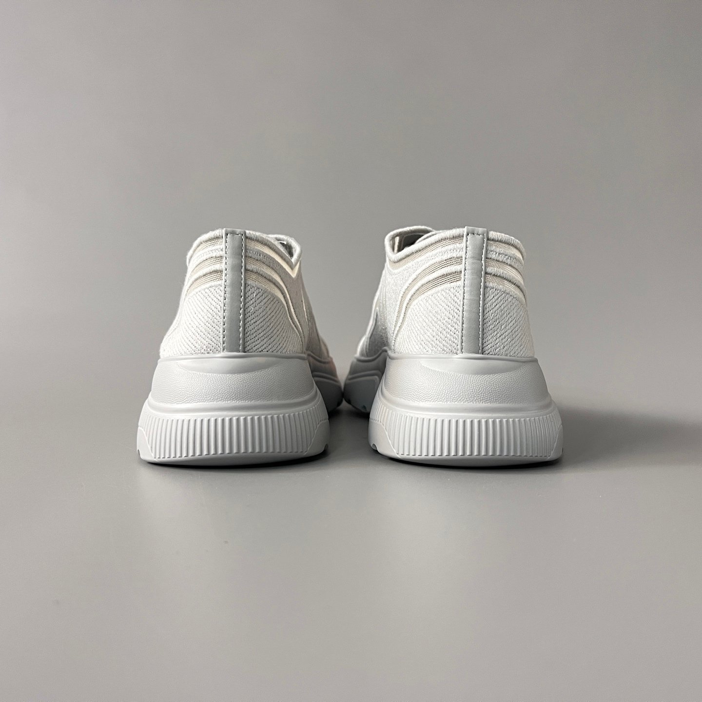 AuroraCustom Chanel 25B Series Mesh & Canvas Low-Top Sneakers (Soft Cloud Grey & Tech TPU Foam Bottom Edition) - Image 5