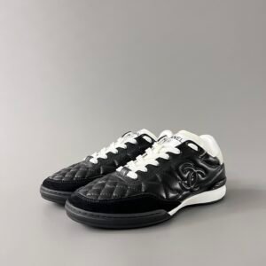 AuroraCustom Chanel 25S Series GAT Lo-Top Sneakers (Stealth Noir Black, Quilted Calfskin & EVA/Rubber Hybrid Sole Edition)