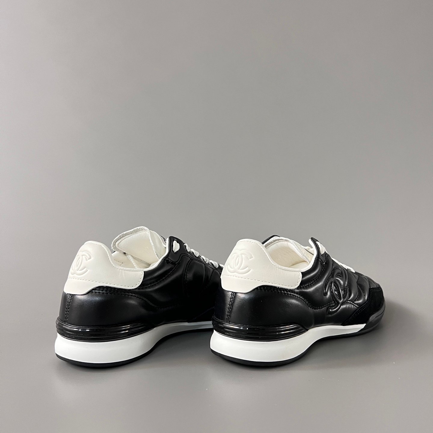 AuroraCustom Chanel 25S Series GAT Lo-Top Sneakers (Stealth Noir Black, Quilted Calfskin & EVA/Rubber Hybrid Sole Edition) - Image 4