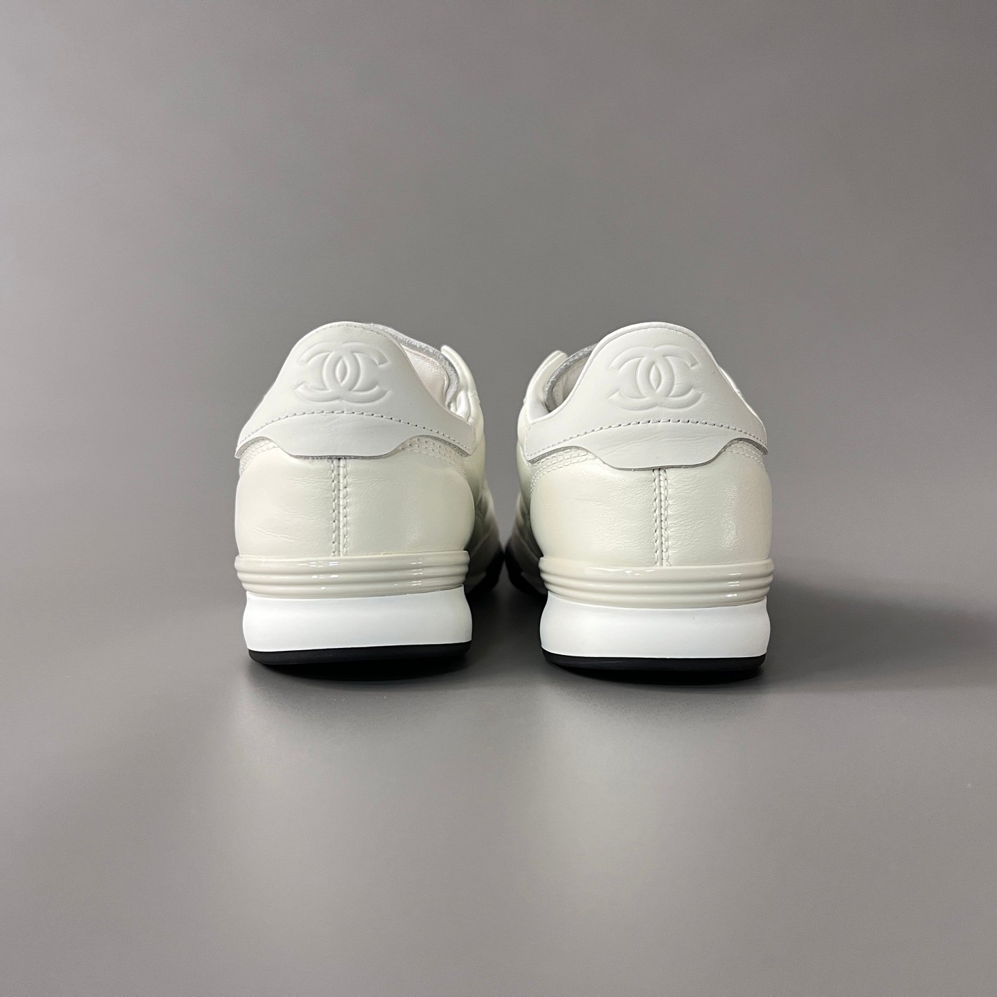 AuroraCustom Chanel 25S Series GAT Lo-Top Sneakers (Pristine White, Quilted Calfskin & EVA/Rubber Hybrid Sole Edition) - Image 5