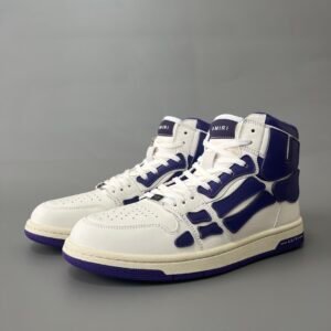 AuroraCustom Amiri Skel Top High Series Sneakers (Deep Court Purple & Tonal Purple Bone Applique Edition)