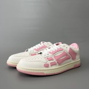 AuroraCustom Amiri Skel Top Low Series Sneakers (Soft Sakura Pink & Tonal Pink Bone Applique Edition)