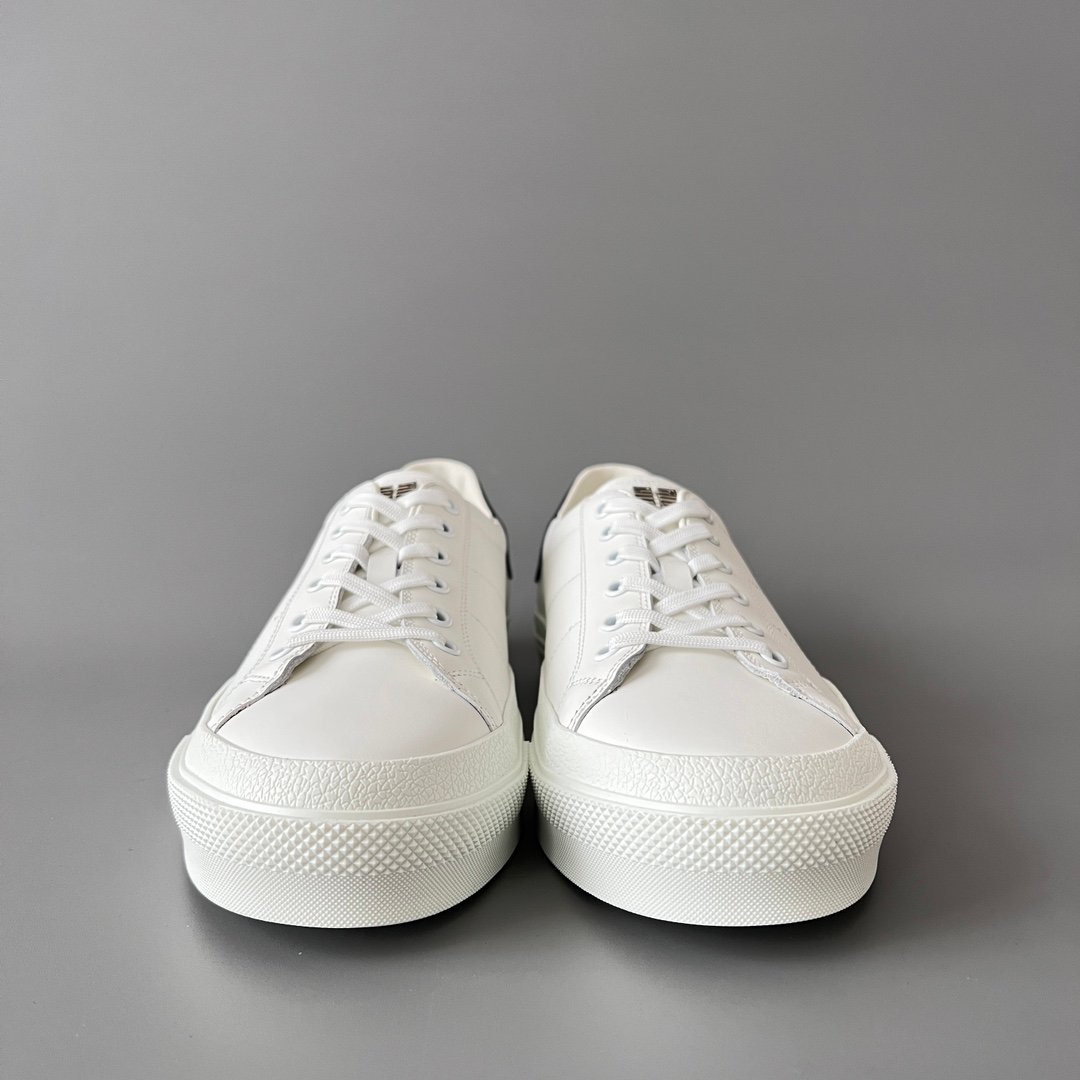 AuroraCustom Givenchy City Court Sneakers (Pristine White Silk Calfskin & Contrast Matte Black Heel Tab Edition) - Image 2