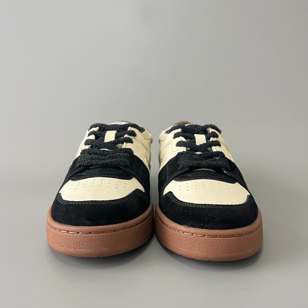 AuroraCustom Fendi Match Retro Sneakers (Pristine Cream Calfskin, Stealth Black Suede & Raised FF Logo Edition) - Image 2