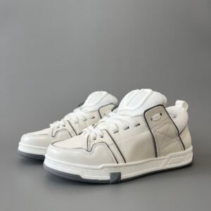 AuroraCustom Valentino Open Skate Low-Top Sneakers (Premium Unisex All-White Chunky Padded Skate Edition)