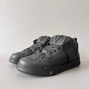 AuroraCustom Valentino Open Skate Low-Top Sneakers (Premium Unisex Triple Black Chunky Padded Skate Edition)